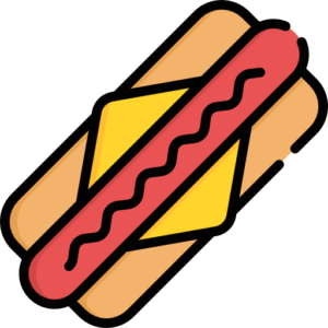 Panchos en pan de pizza